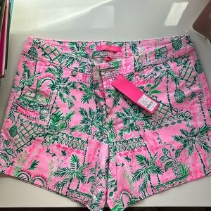 Lilly Pulitzer 5" Callahan Stretch Short in Mandevilla Baby Always Worth It NWT